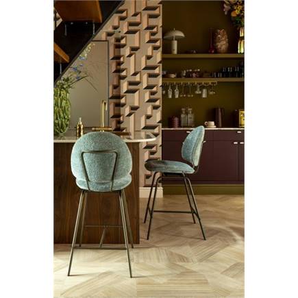 Coco Maison Kjel barstoel - champagne frame Groen